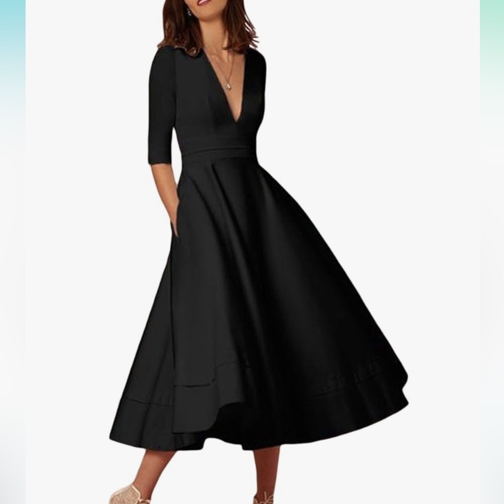 Unbranded Vintage Maxi Dress 3/4 Sleeve Long Dress S